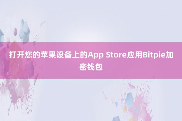 打开您的苹果设备上的App Store应用Bitpie加密钱包