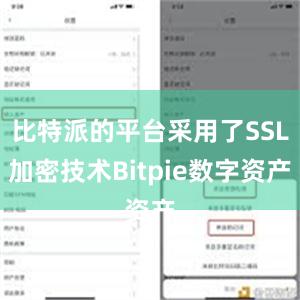 比特派的平台采用了SSL加密技术Bitpie数字资产